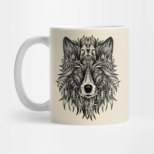 Wolf Head Design Mug